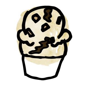 Almond Joy Ice Cream Illustration