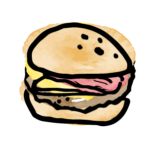 Bacon Cheeseburger Illustration