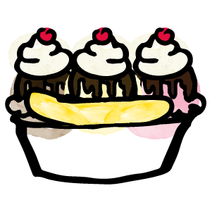 Banana Split Illustration