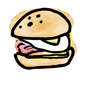 Breakfast Sandwich Illustration