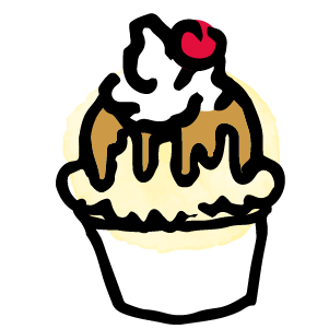 Butterscotch Sundae Illustration