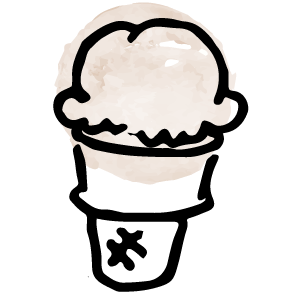 Coconut Ice Cream Illustration