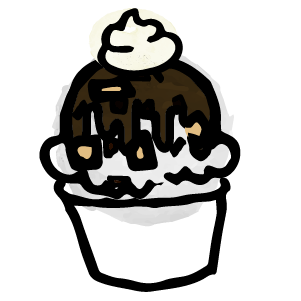 Fried Oreo Sundae Illustration