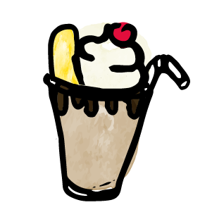 Frozen Monkey Ice Cream Treat Illustration