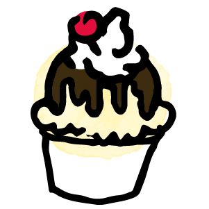 Hot Fudge Sundae Illustration