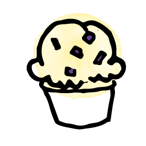 Rum Raisin Ice Cream Illustration