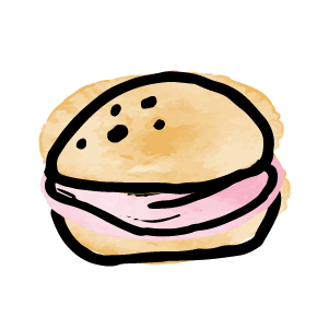 Salmon Burger Illustration